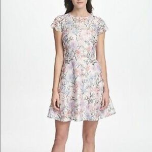 Kensie A-line floral lace dress